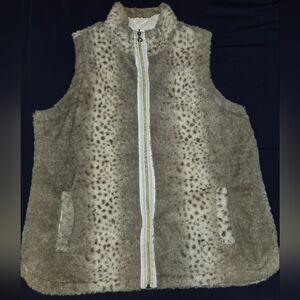 Faux Fur Leopard Print Vest
